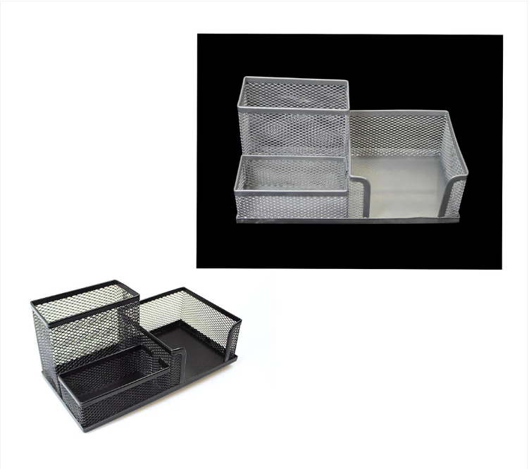 Mesh Desk Pen Pencil Stationery Holder Organiser 20 x 10 cm Assorted Colours