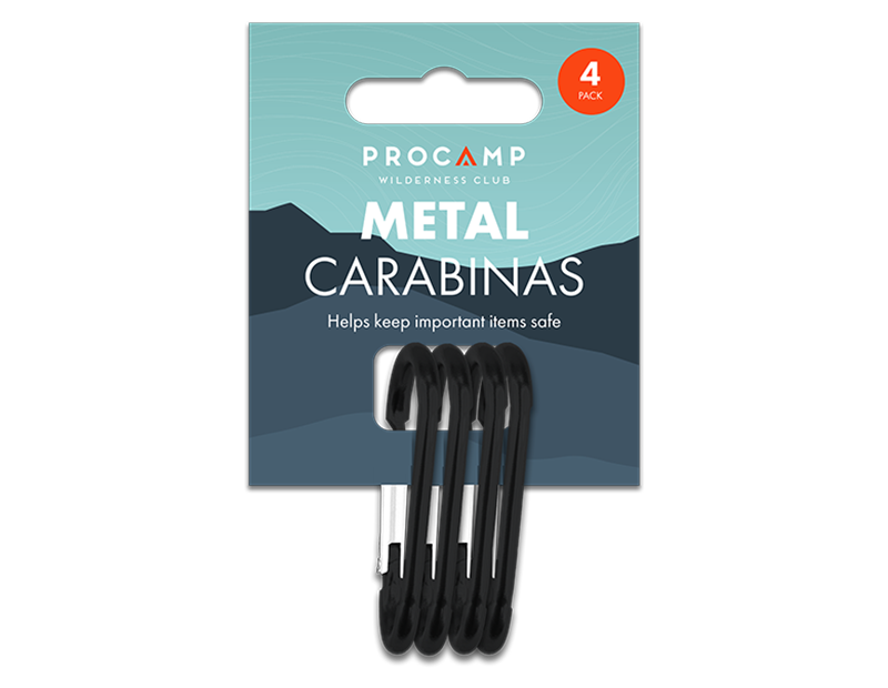 Metal Carabiner 4 Pack