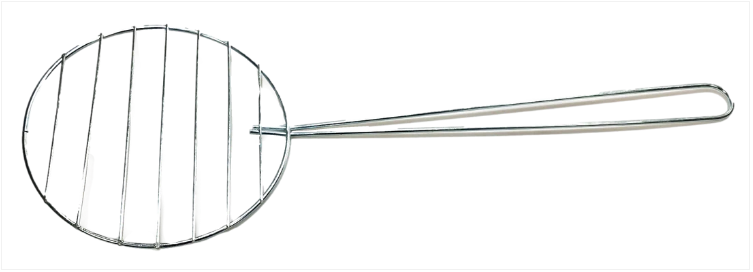 Metal Chapatti Grill with Long Handle 18 x 51 cm