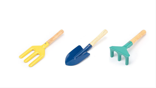 Metal Gardening Tools Set 3pcs 20 cm Trowel Fork Rake
