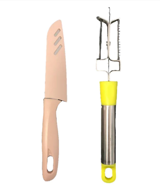 Metal Kitchen Vegetable Peeler and Knife Set 20 cm