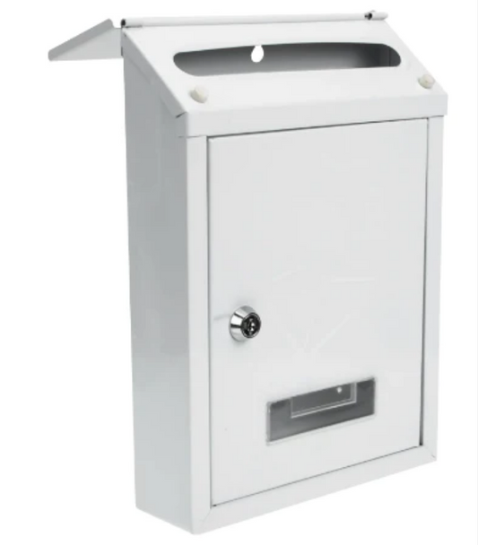 Metal Mail Letterbox 260 x 200 x 75 mm Assorted Colours