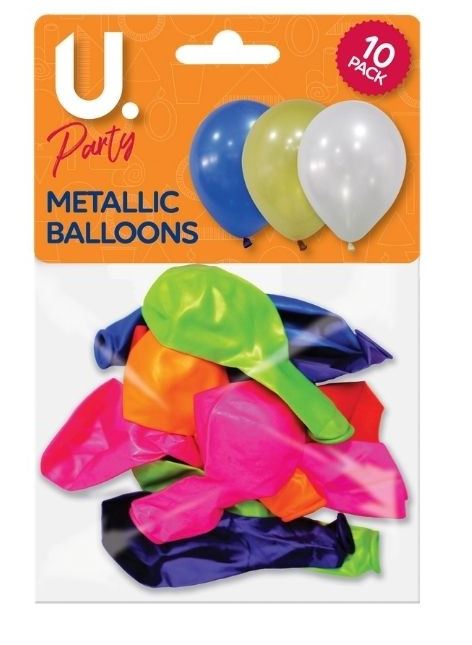 Metallic Balloons, 10pk