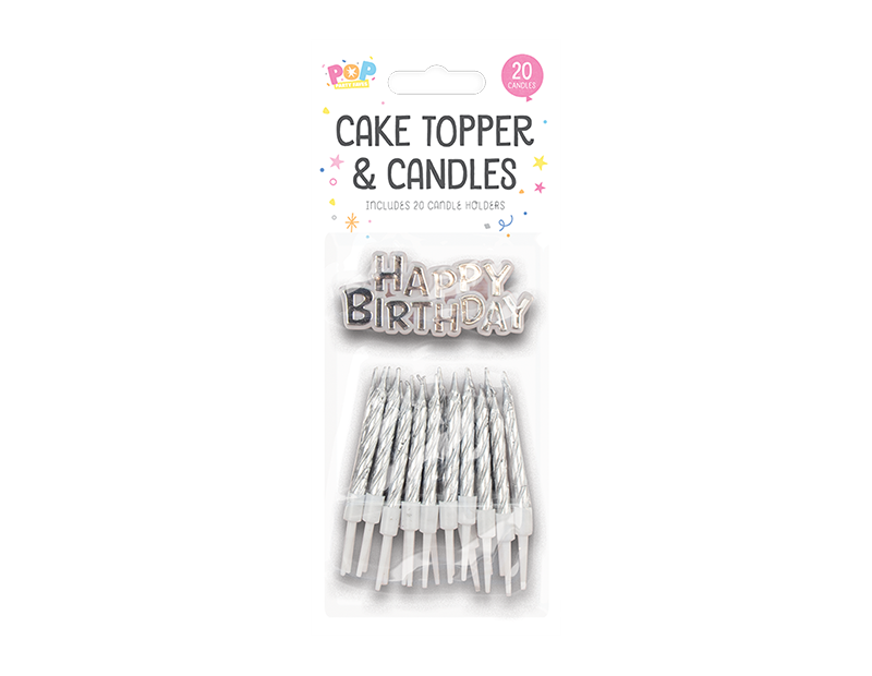 Metallic Cake Topper & Candles