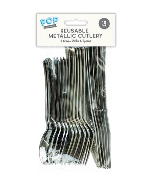 Metallic Cutlery - 18 Pieces