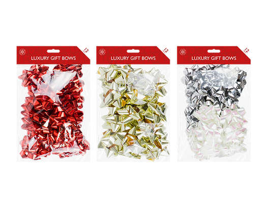 Metallic Gift Bows 12pk
