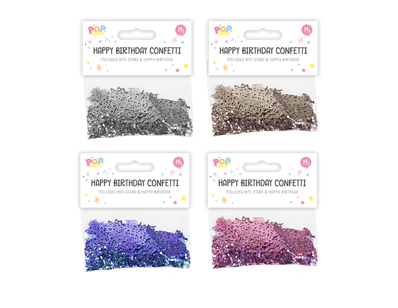 Metallic Happy Birthday Confetti