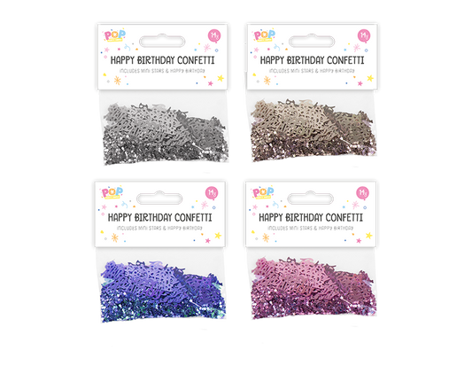Metallic Happy Birthday Confetti