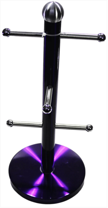 Metallic Kitchen Roll Holder & Mug Tree Amethyst