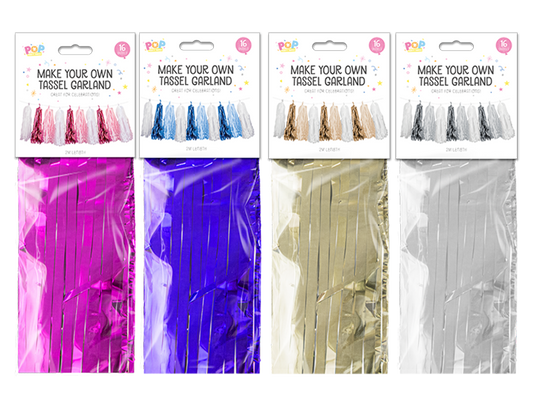 Metallic Make Your Own Tassle Garland 2M