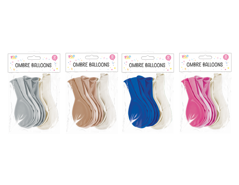 Metallic Ombre Balloons 12pk