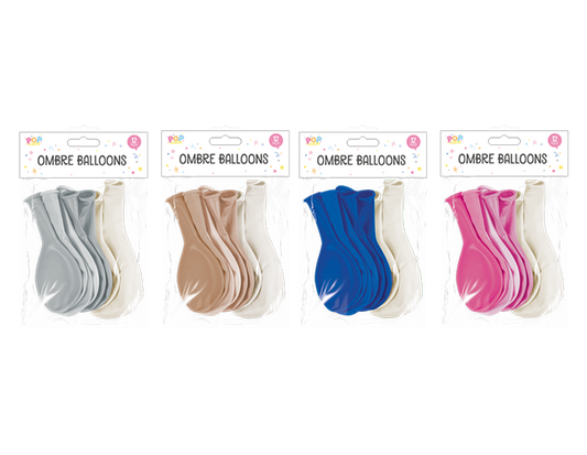 Metallic Ombre Balloons 12pk