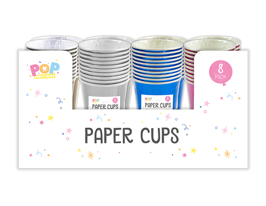 Metallic Paper Cups 8pk PDQ