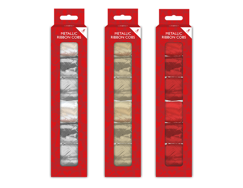 Metallic Ribbon Cobs 6pk