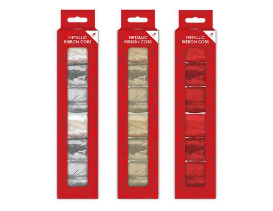 Metallic Ribbon Cobs 6pk