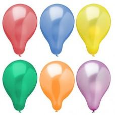 Metallic Style Balloons 6 Piece Birthday Party Multi Color Balloons 25cm