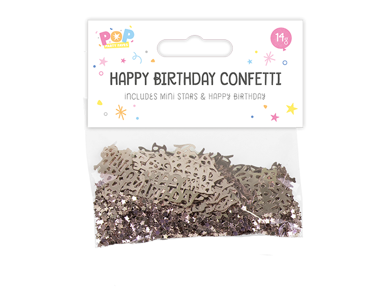 Metallic Happy Birthday Confetti