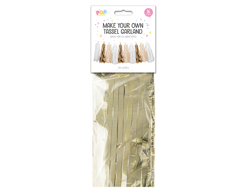 Metallic Make Your Own Tassle Garland 2M