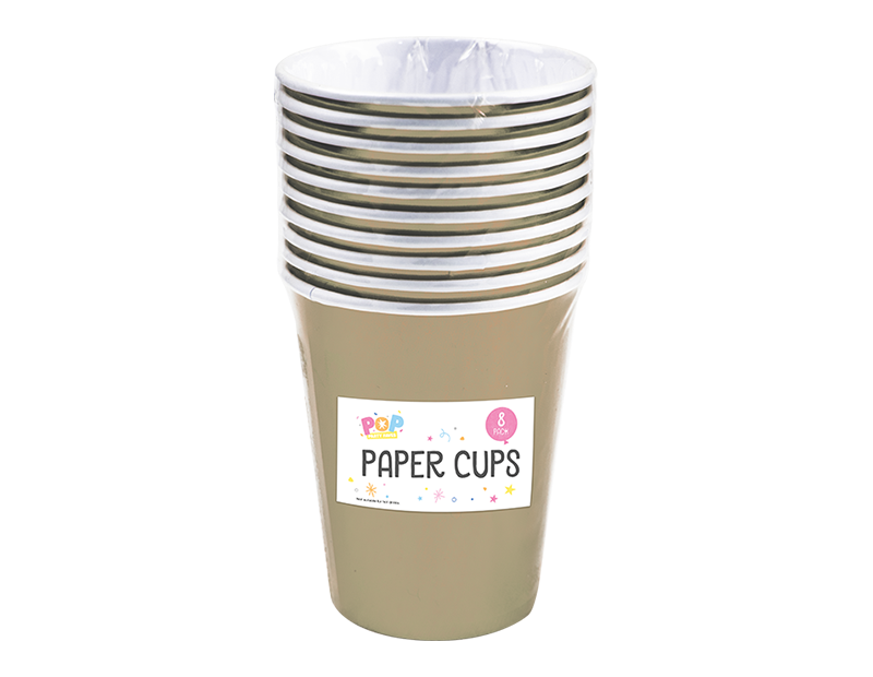 Metallic Paper Cups 8pk PDQ