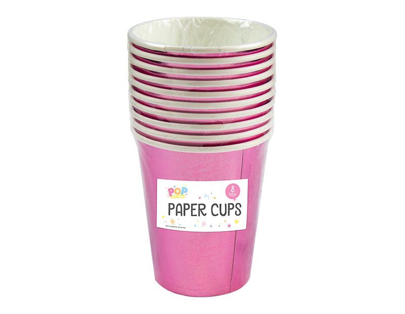 Metallic Paper Cups 8pk PDQ