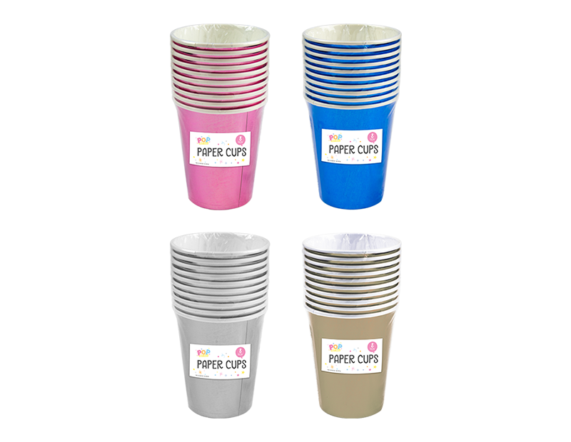 Metallic Paper Cups 8pk PDQ