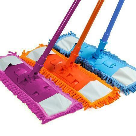Microfibre Folding Adjustable 360 Plastic Mop With Handle Assorted Colours