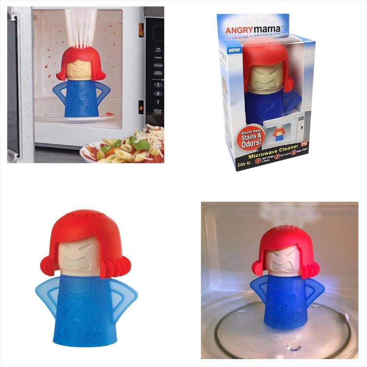 Microwave Angry Mama Steam Cleaner Assorted Colours