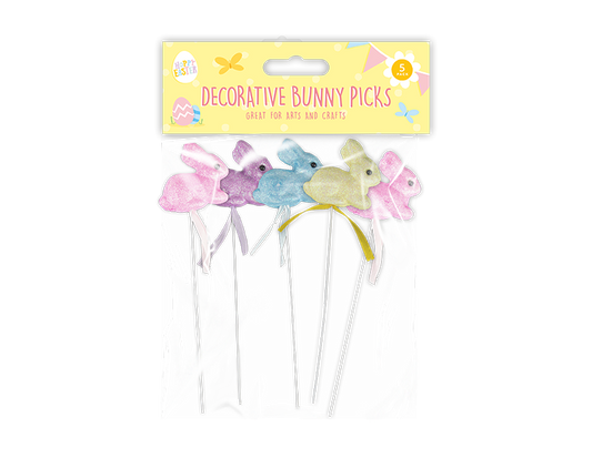 Mini Bunny Decorative Picks 5pk