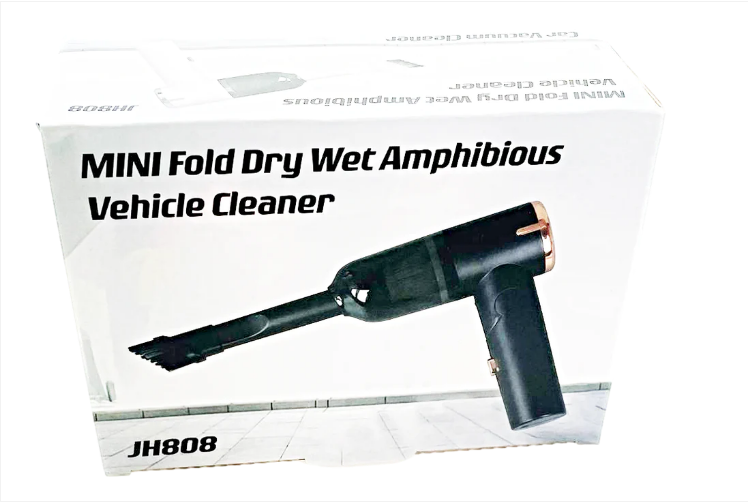 Mini Car Vehicle Cleaner Vacuum Hoover Black Gold Design