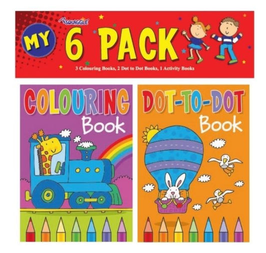 Mini Colouring & Activity Books, 6pk