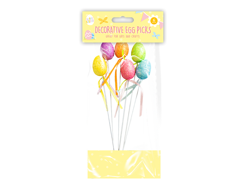 Mini Decorative Egg Picks 6pk