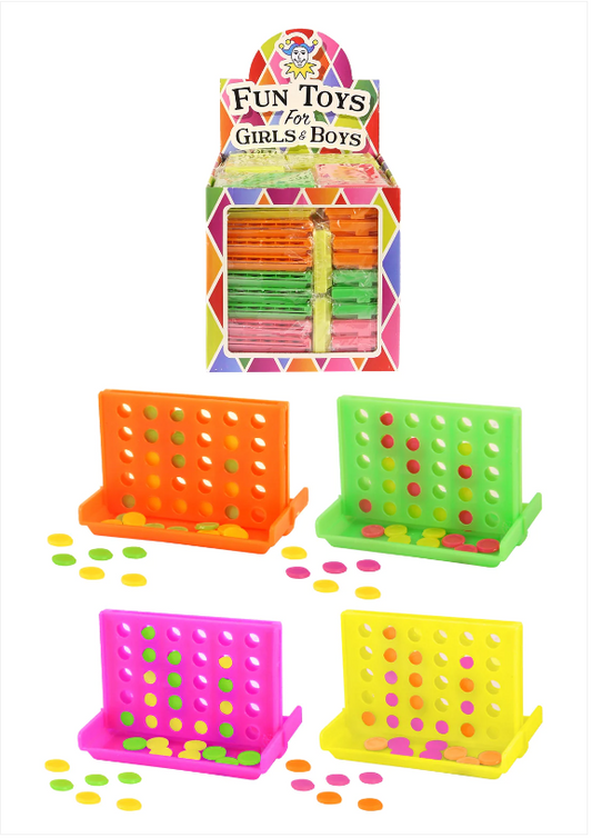 Mini Line Up Game (7.5cm) 4 Assorted Neon Colours