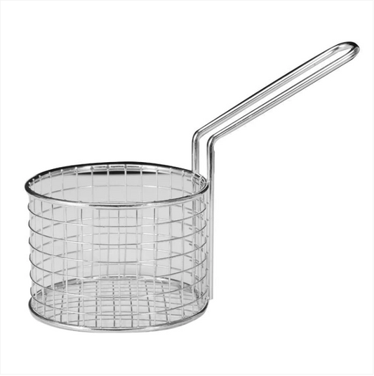 Mini Round Metal French Fries Chips Serving Mesh Basket 10 x 7 cm