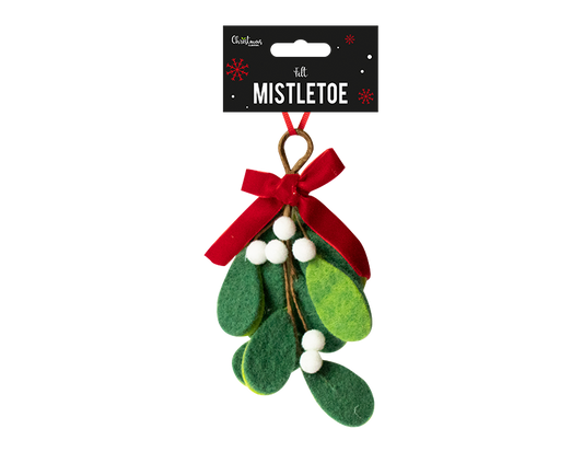 Mistletoe Felt Decoration 16cm x 8cm x 4cm