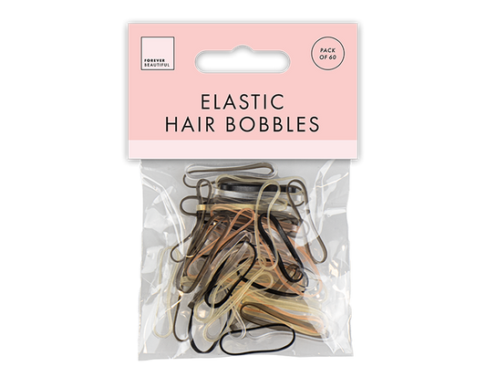 Mixed Stretched Elastic Hair Bobbles 60pk
