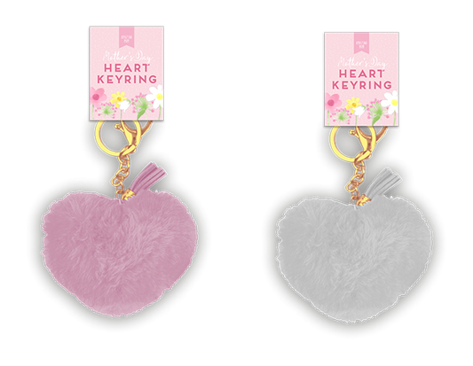 Mother's Day Heart Plush Keyring
