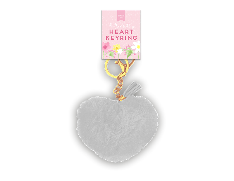 Mother's Day Heart Plush Keyring