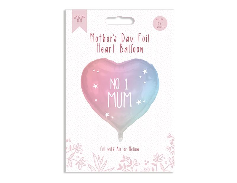 Mother's Day Heart Foil Balloon 18"