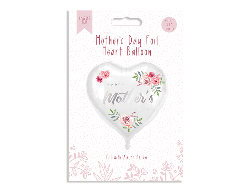 Mother's Day Heart Foil Balloon 18"