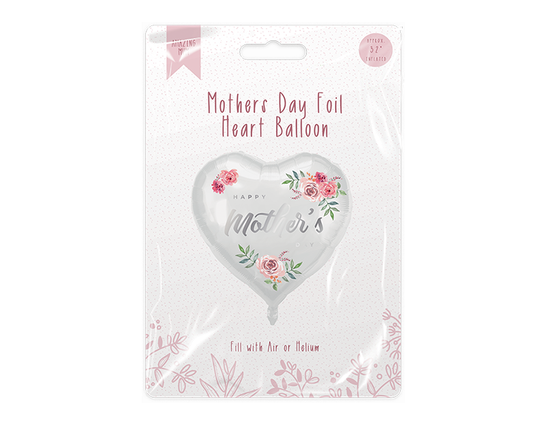 Mother's Day Heart Foil Balloon 18"