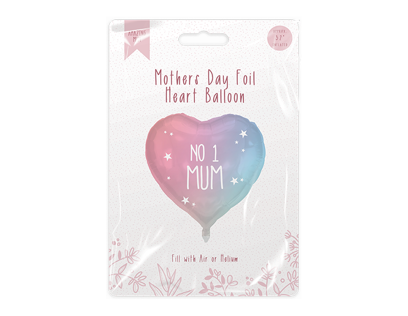 Mother's Day Heart Foil Balloon 18"