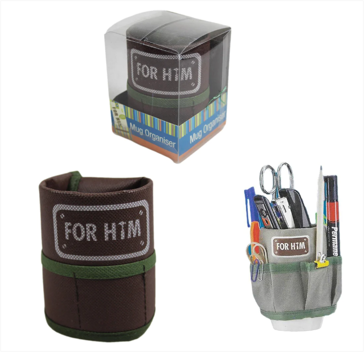 Mug Wrap Around Organiser 22cm Tools Stationery Easy Access 13g