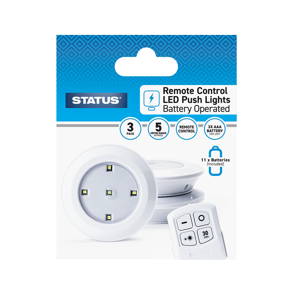 Multi-Purpose Light - LED - (alkaline batteries included) - White - 3 pk Hanging Box Euro Hook