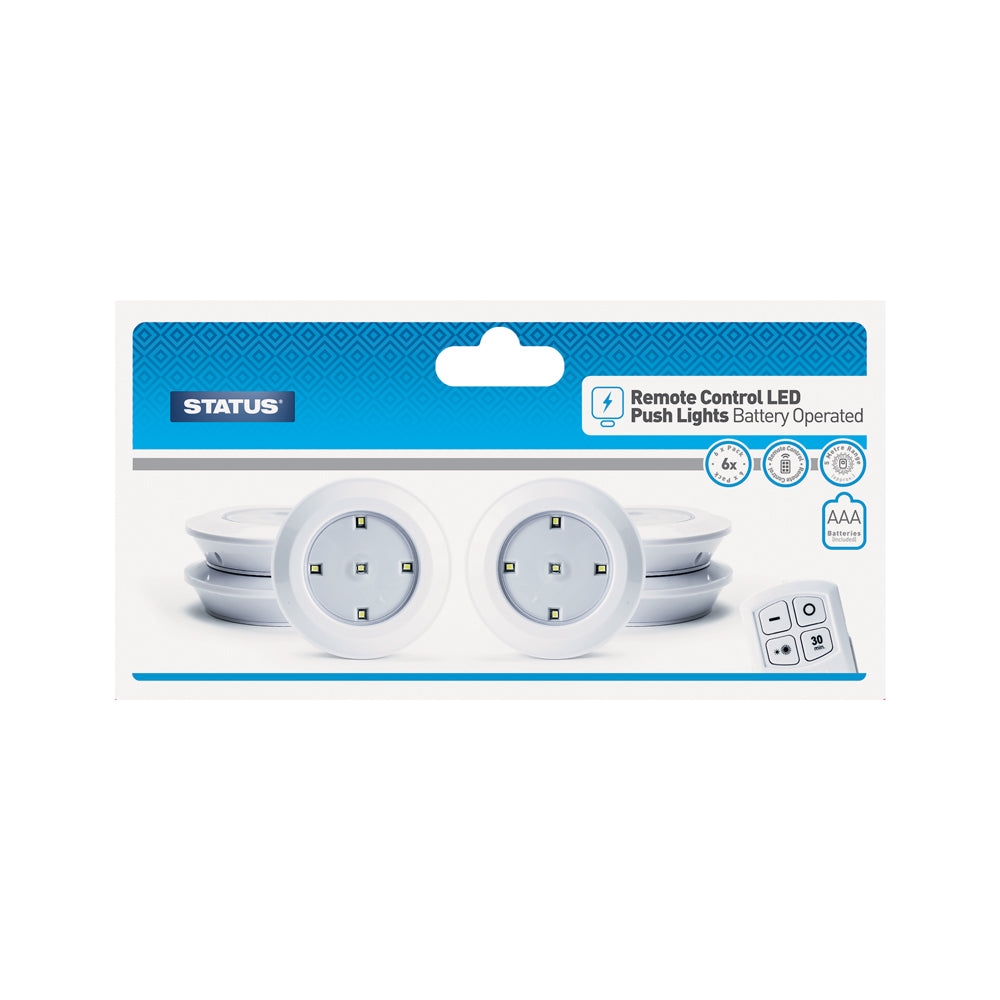 Multi-Purpose Light - LED - (batteries included) - White - 6 pk in box
