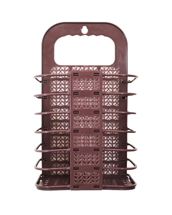 Multi Colours Plastic Shower Bathroom Hanger Rattan Style Shelf Compartment 2.5Kg