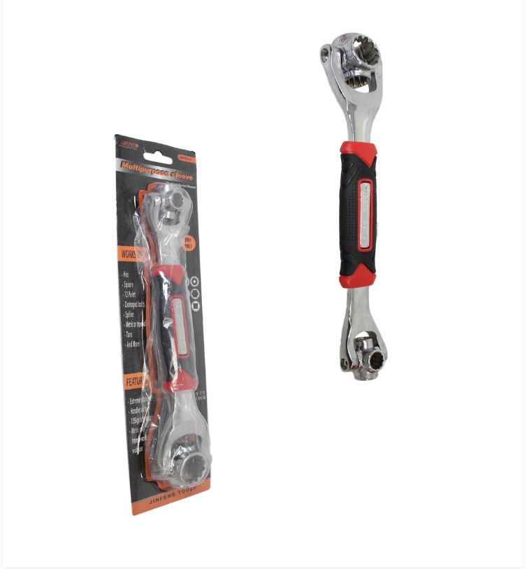 Multi Purpose Sleeve Hand Spanner Durable Holds Up To 135kg Pressure 25cm