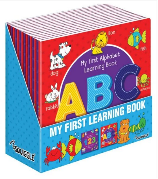 My First ABC/123 Learning Book 21cm x 21cm Assorted Designs x 1