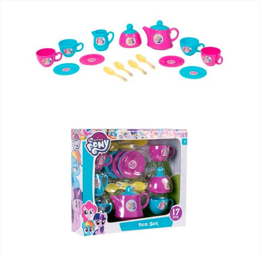 My Little Pony 17 Piece Role Pretend Play Tea Set Kids Toys Games