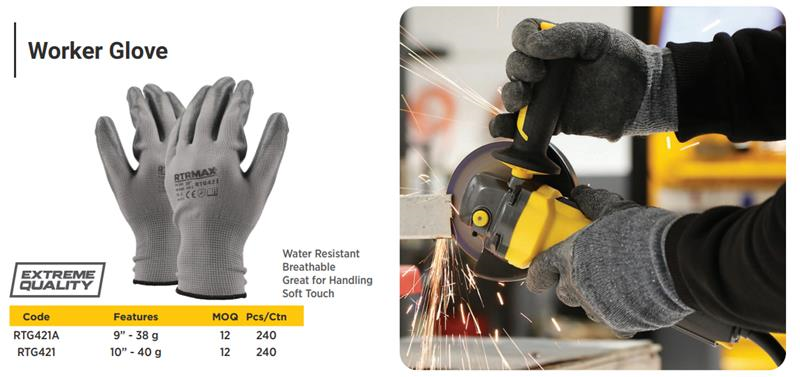 NITRILE GLOVE 9" GREY COLOR WITH GREY POLYESTER