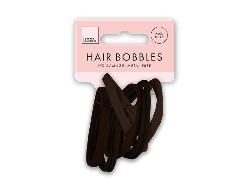 Natural Rolled Hair Bobbles 20pk